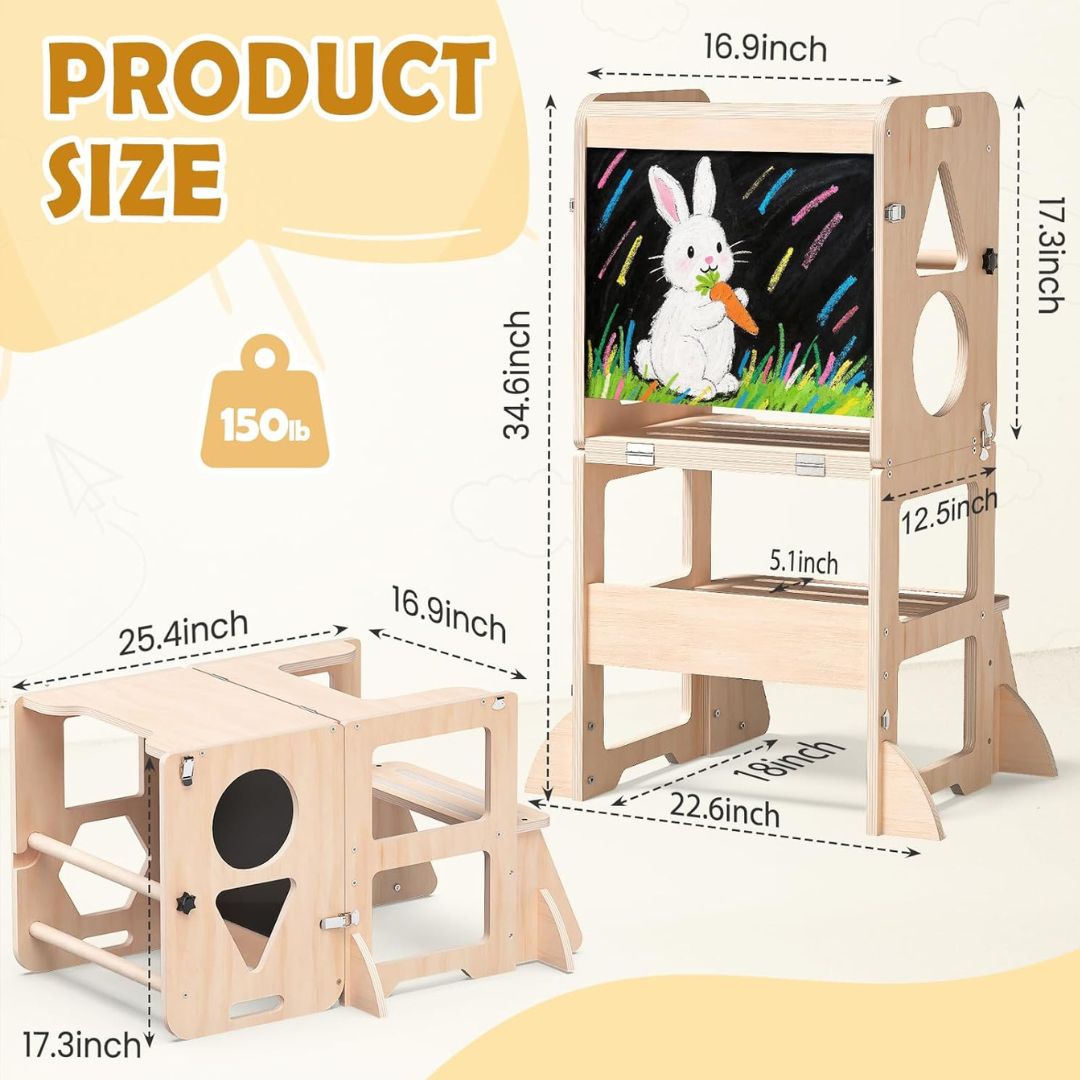 2 in 1 Toddler Tower Table